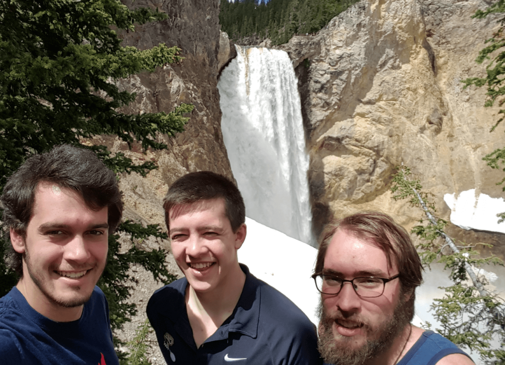 yellowstone falls from uncle toms trail
