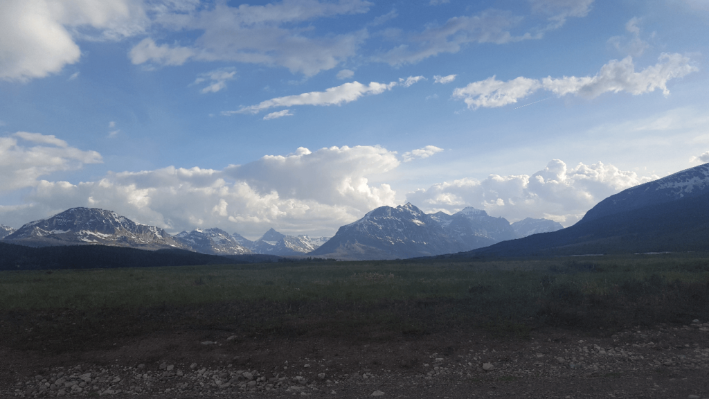 views of glacier national park from US route 2