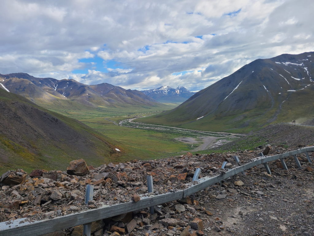 Looking back along Atigun Pass