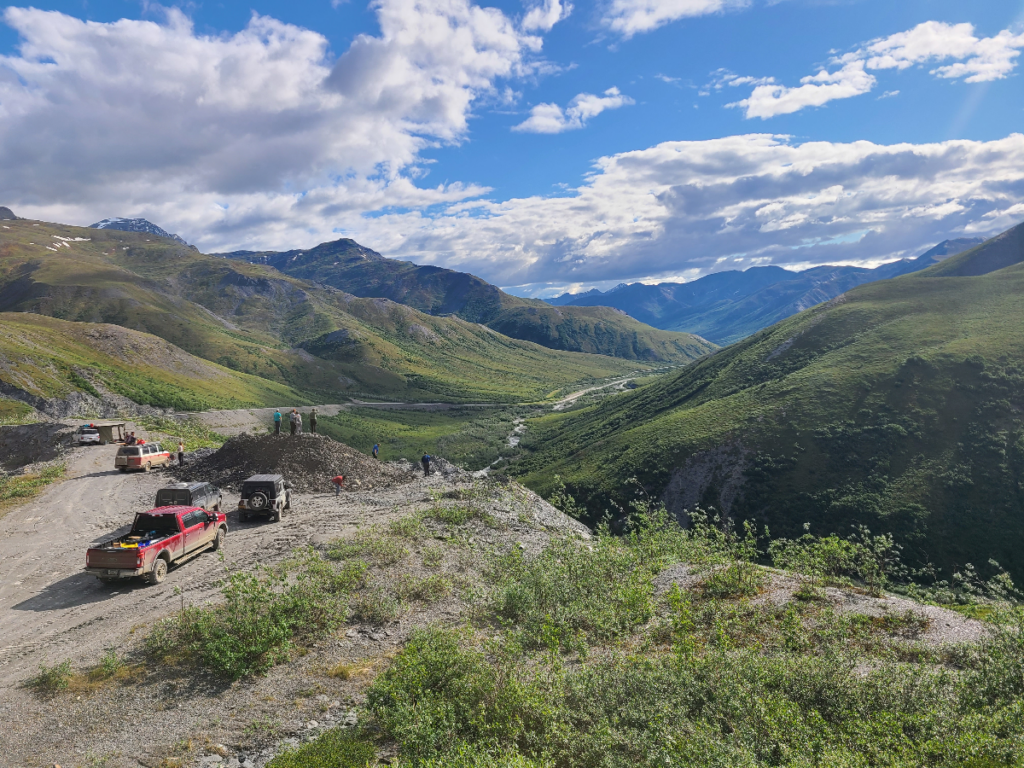 Looking along the valley we just drove through - Brooks Range Mountains