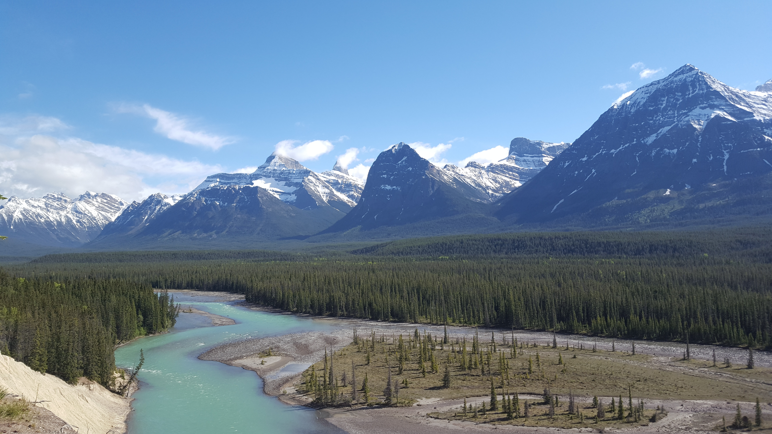 mountains in jasper national park from goats and glacier lookout