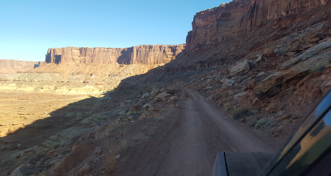 shelf road in desert