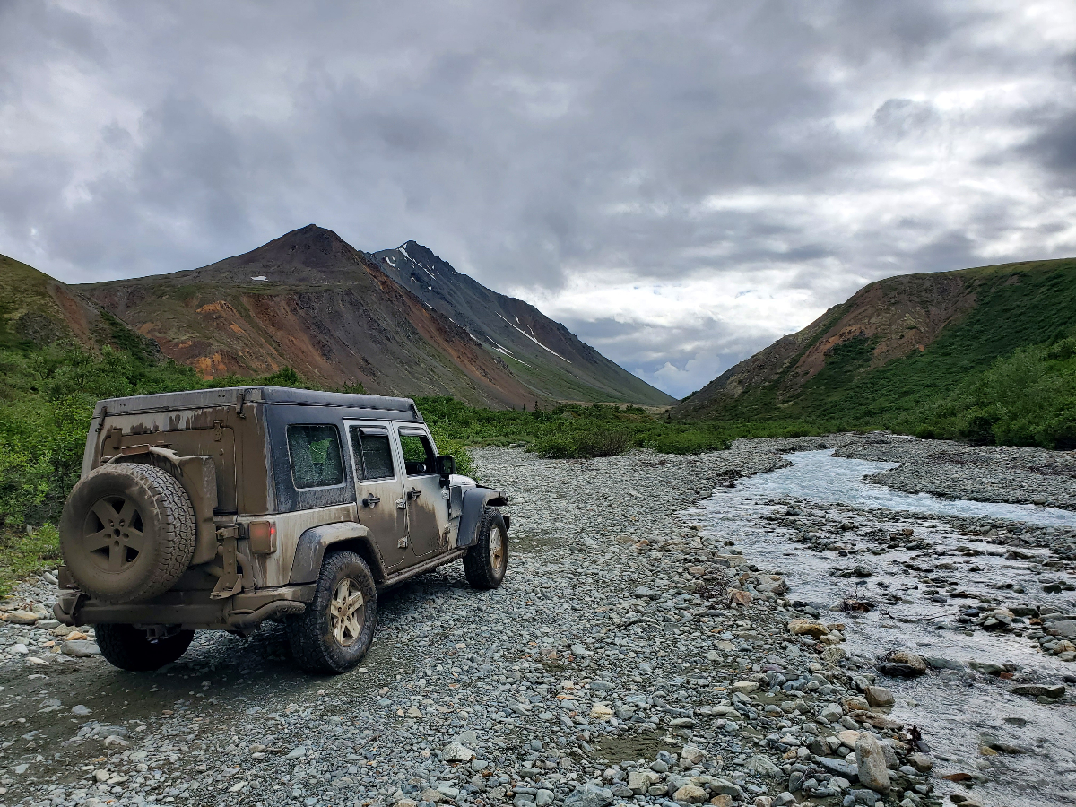 Exploring in the jeep