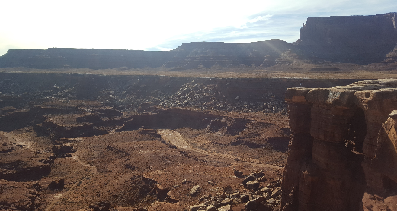 standing on point overlooking desert