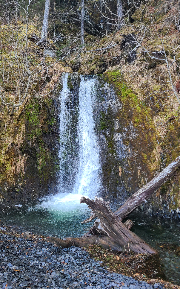 pool at bottom of waterfall