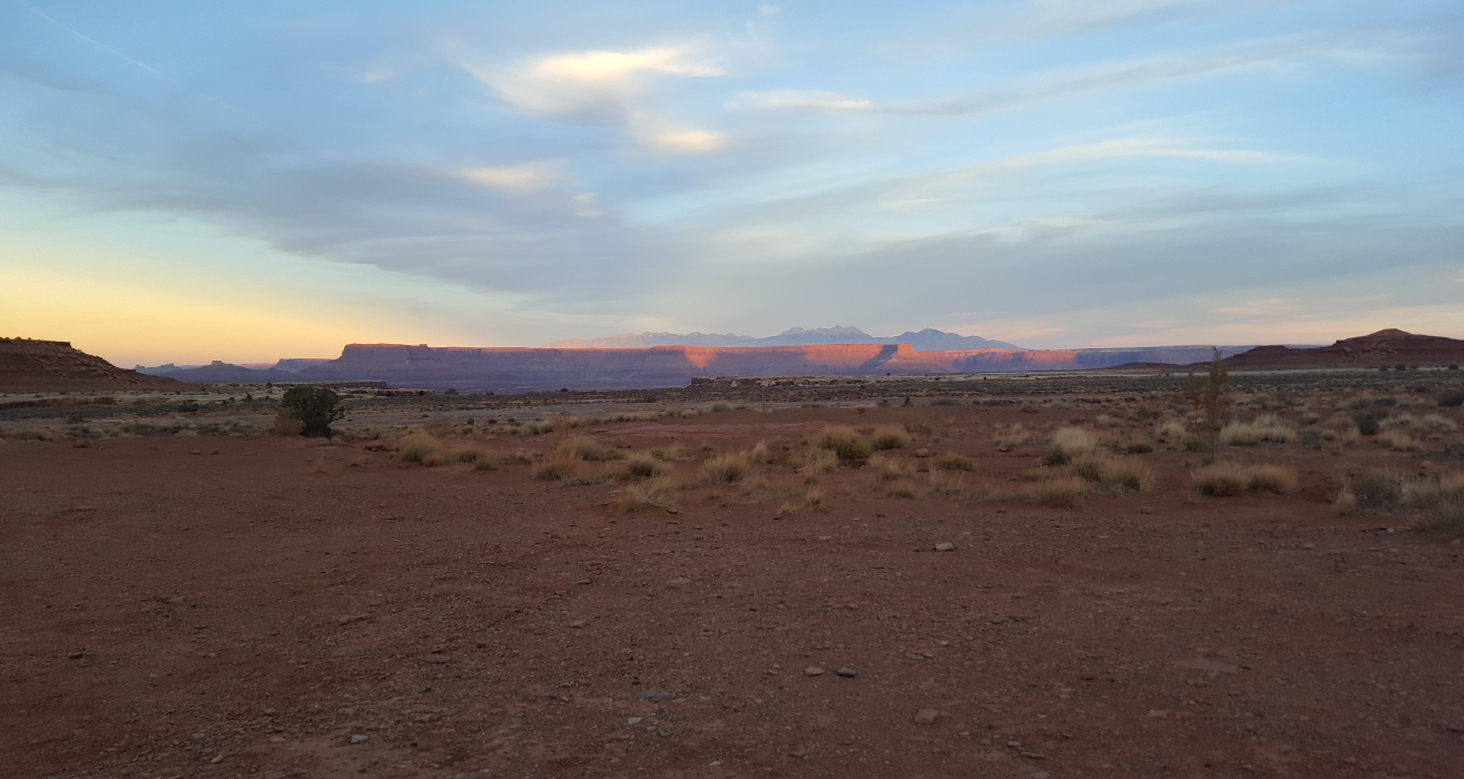 sunrise in the desert